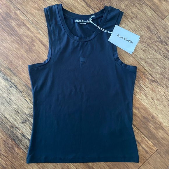 Acne Studios Classic Black Elando Tank Top - Picture 1 of 10
